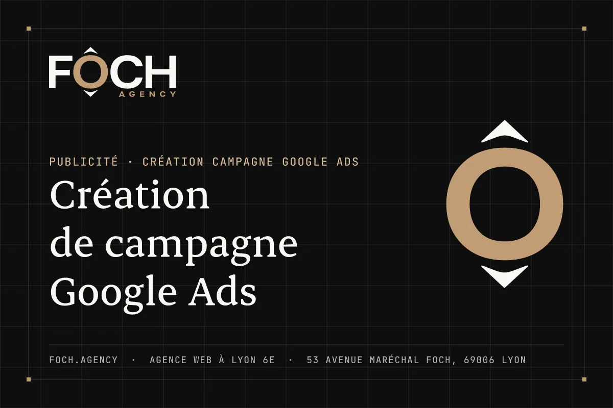 Création de campagne Google Ads — FOCH AGENCY, agence web à Lyon 6e
