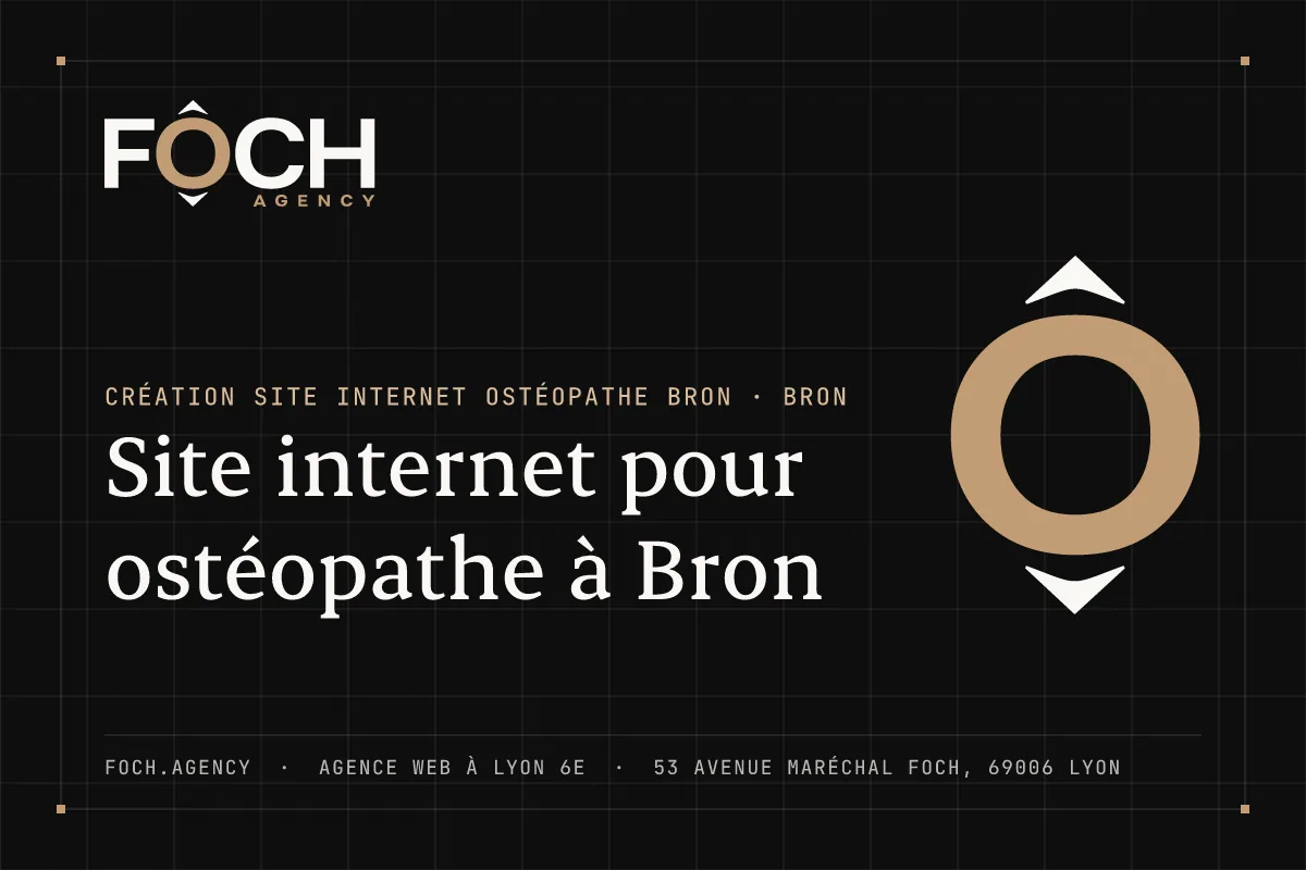 Site internet pour ostéopathe à Bron — FOCH AGENCY, agence web à Lyon 6e